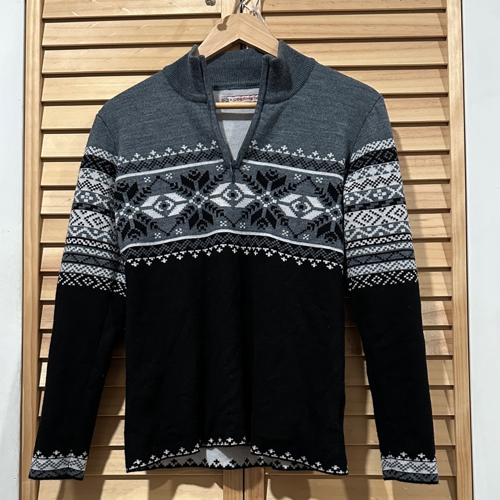 Women’s Obermeyer Nordic Ski Sweater Wool Blend Two Ply